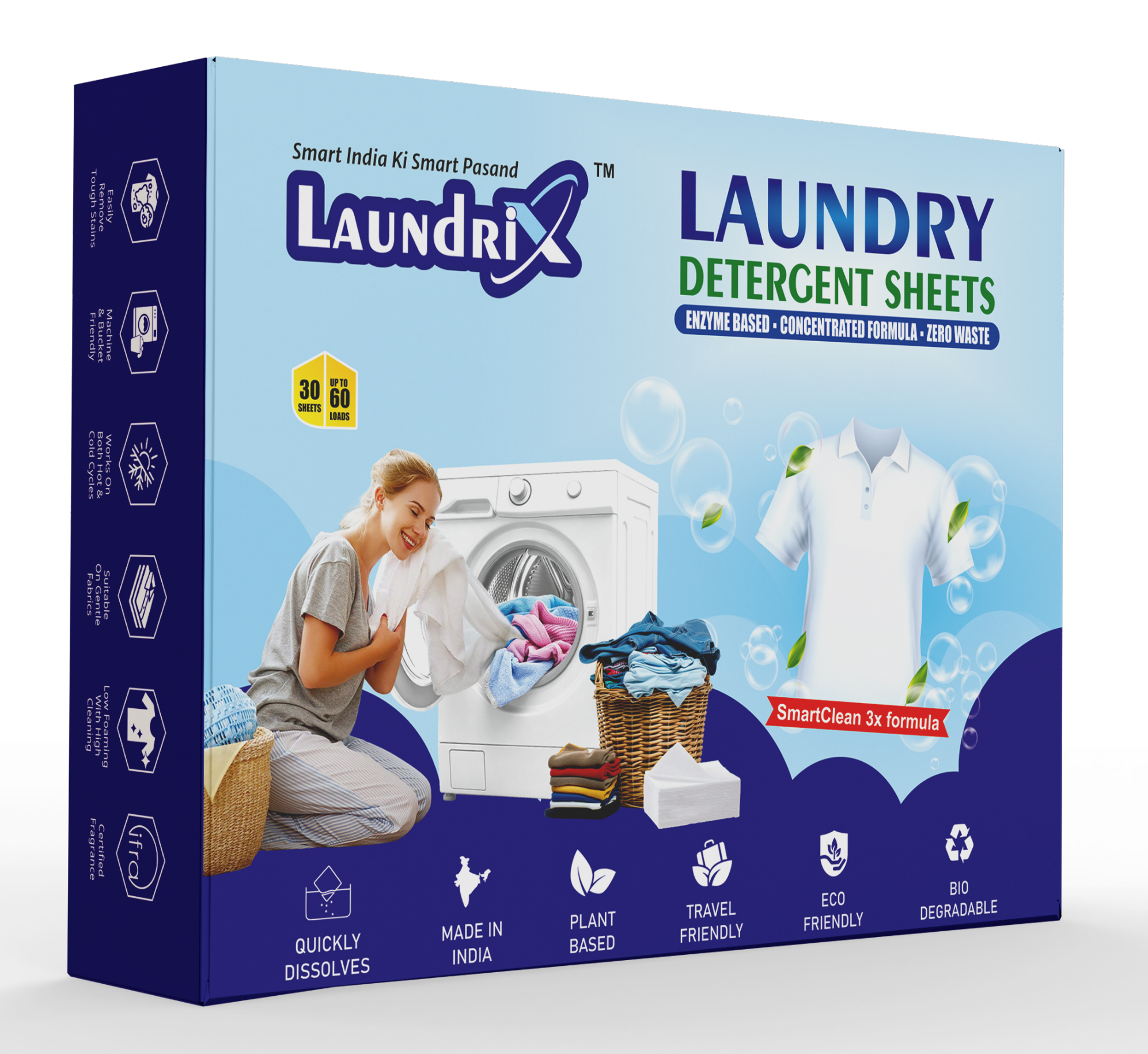 Laundrix Travel Packs packaging